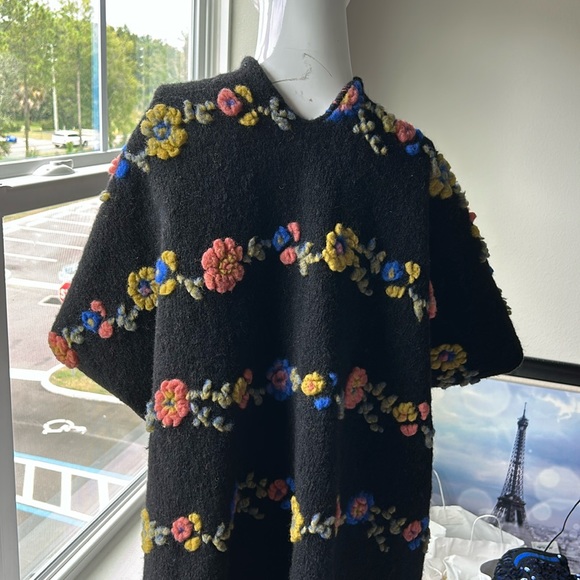 IPERICO MADE IN ITALY WOOL BLEND SHAWL SIZE OS - Picture 4 of 7